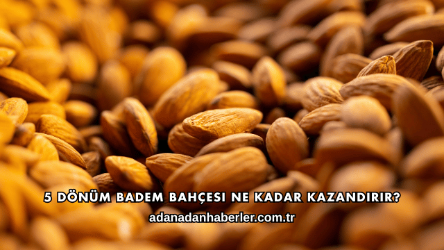 5 Dönüm Badem Bahçesi Ne Kadar Kazandırır?
