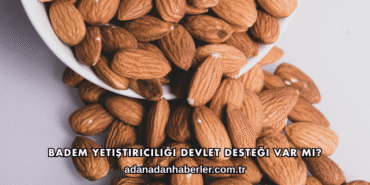 Badem Yetiştiriciliği Devlet Desteği Var mı?